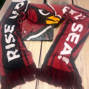 NFL Arizona Cardinals Set of 2 Scarves Rise Up Red Sea Scarf NEW